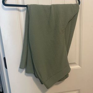 Olive slacks - stretch band